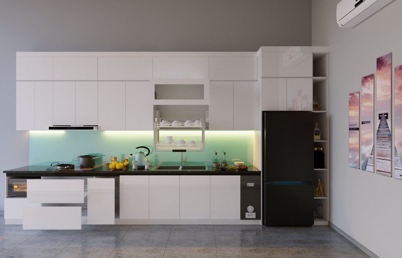 TỦ BẾP NHỰA PICOMAT PHỦ ACRYLIC