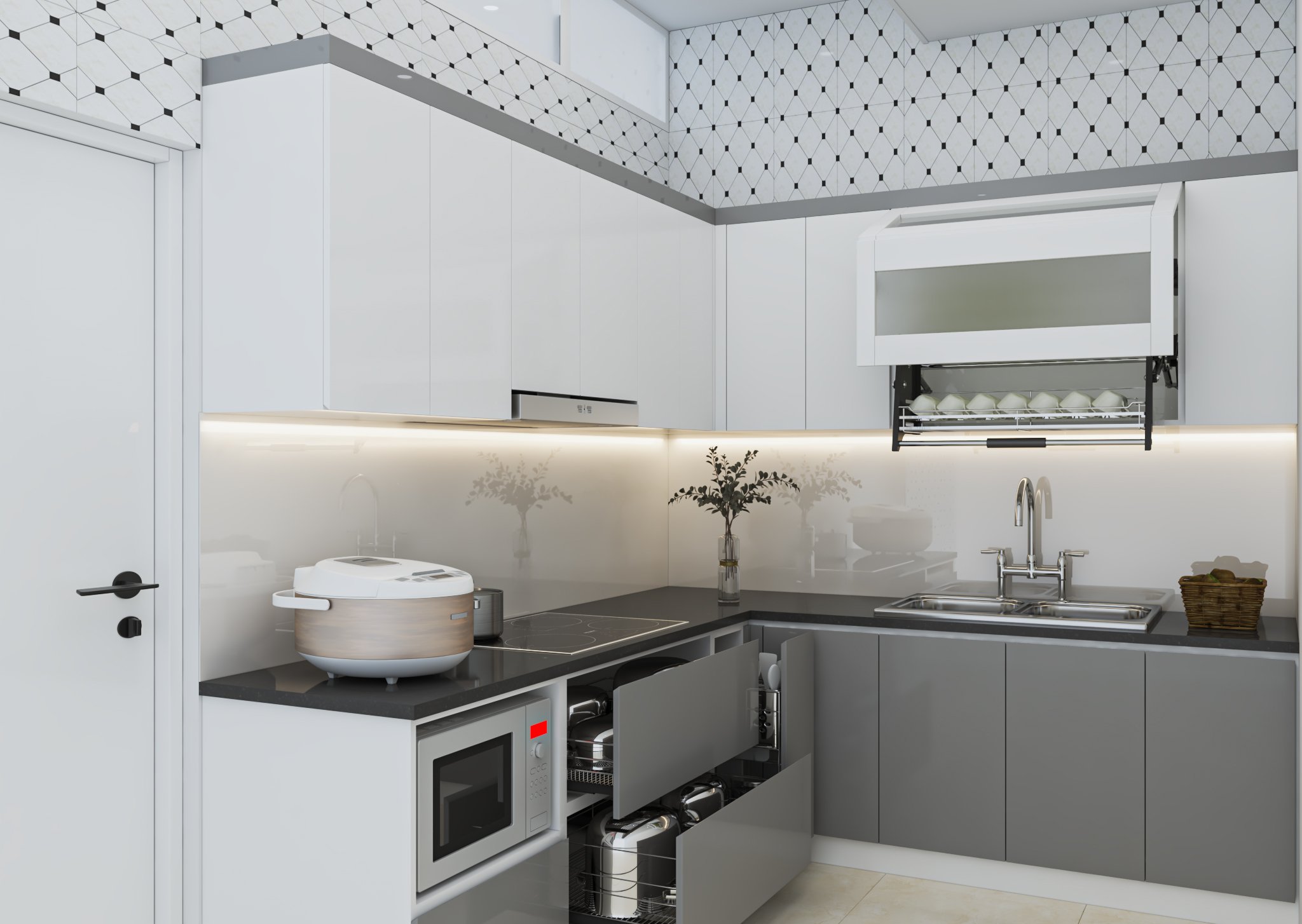 TỦ BẾP NHỰA PICOMAT PHỦ ACRYLIC