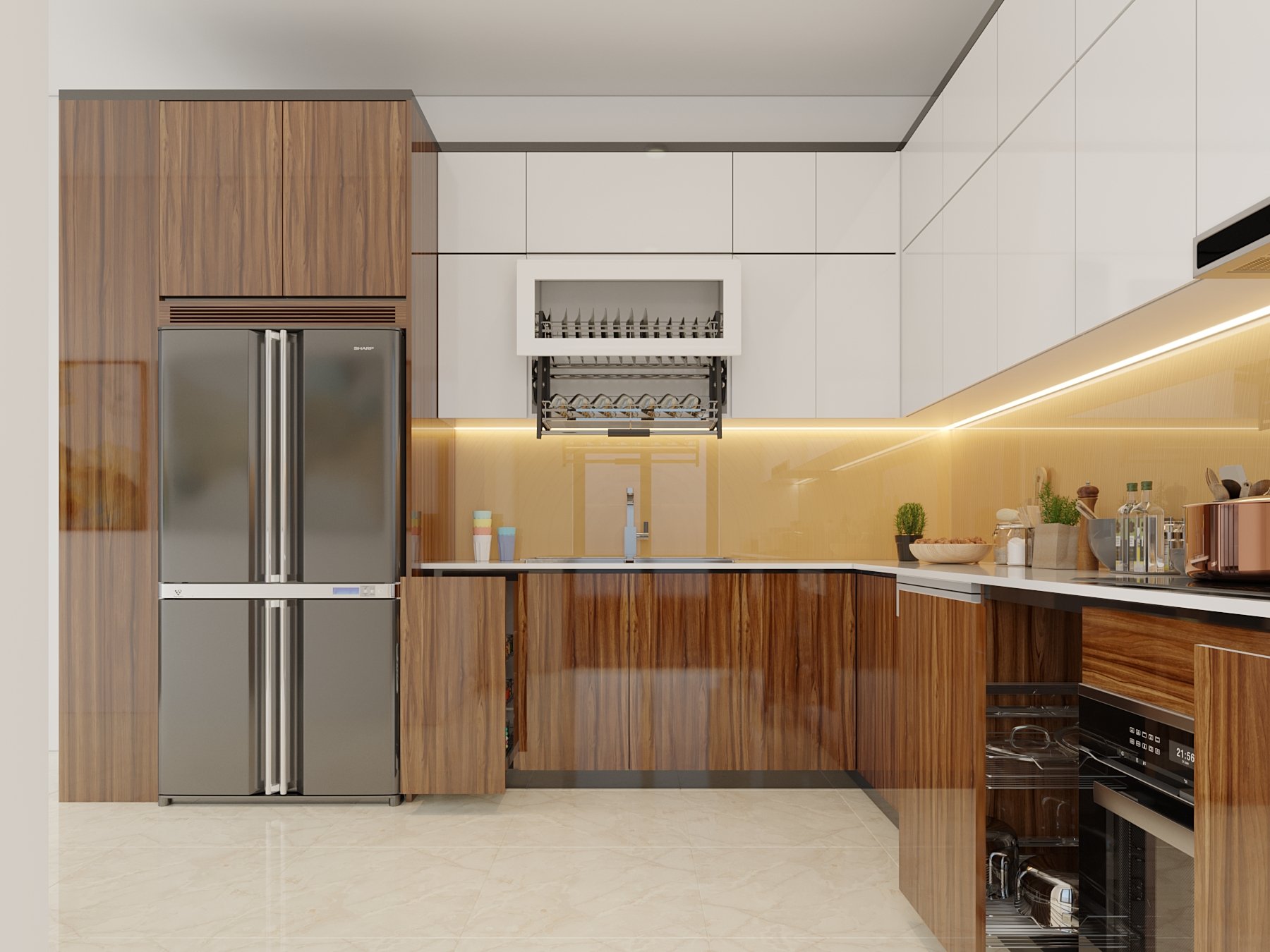 TỦ BẾP NHỰA PICOMAT PHỦ ACRYLIC