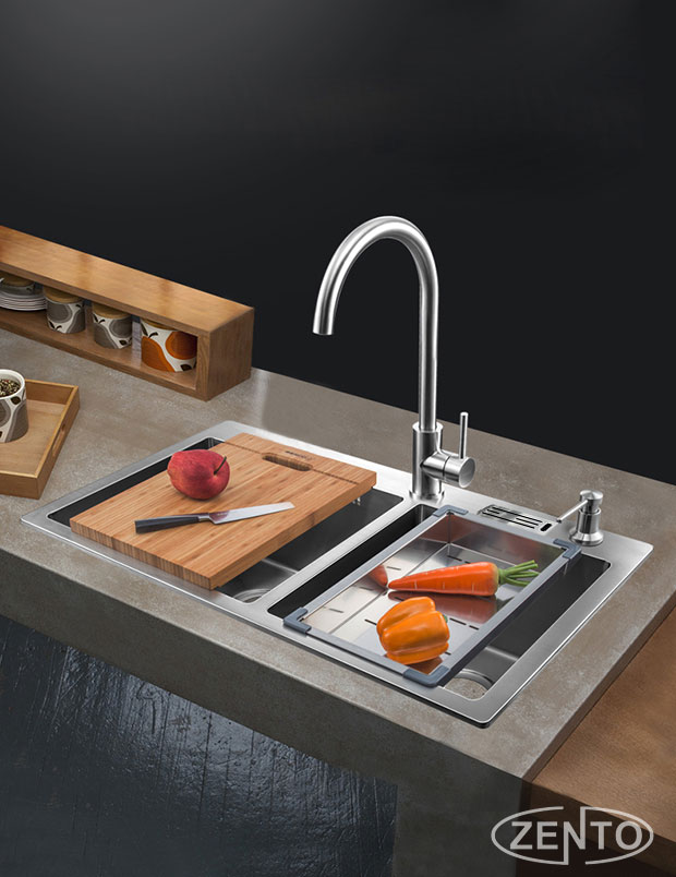 CHẬU RỬA BÁT INOX 2 HỐ