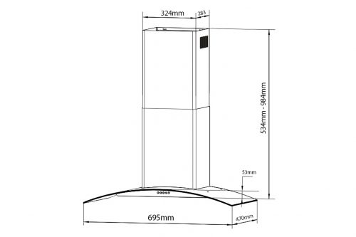MÁY HÚT MÙI BLUEGER B7000MM