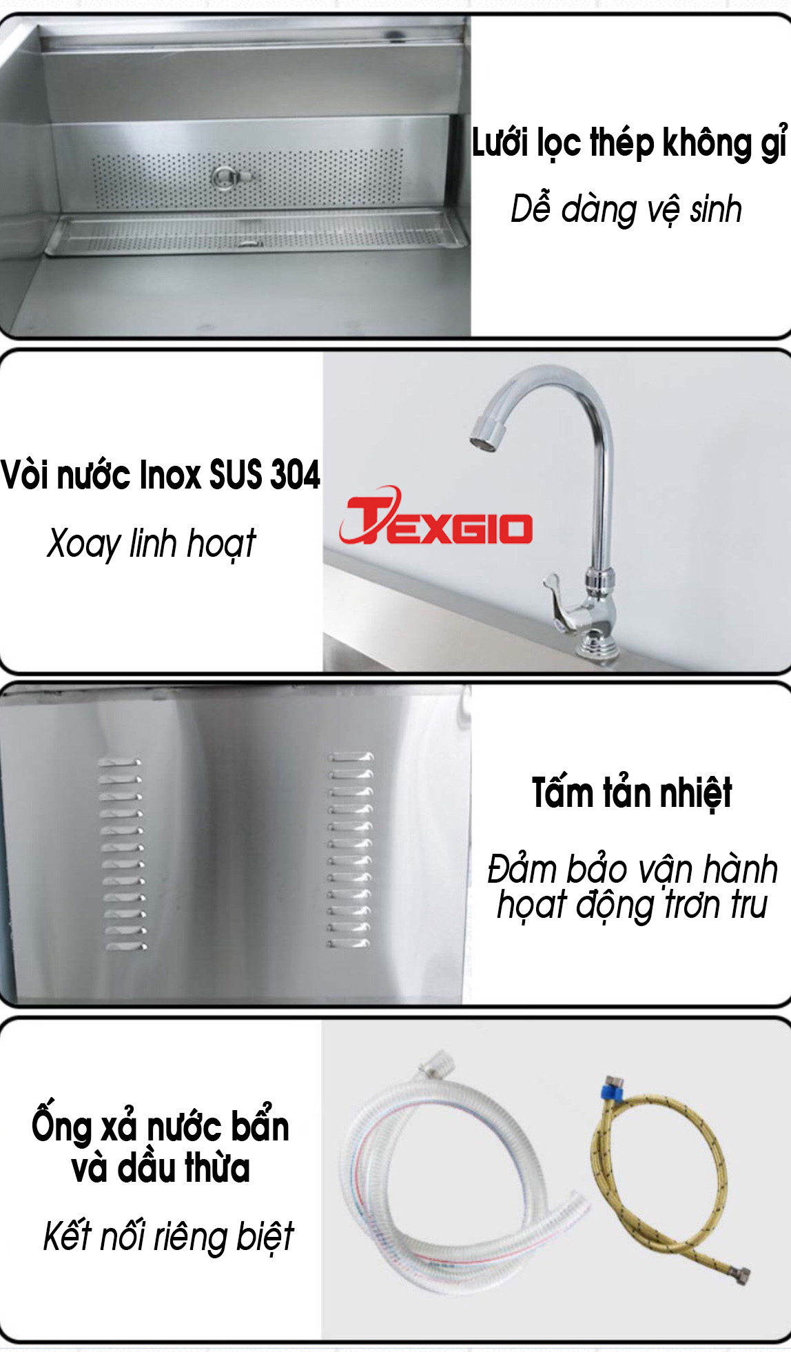 Máy Rửa Chén Bát Công Nghiệp UltraSonic Texgio Standard TGU-1500SD