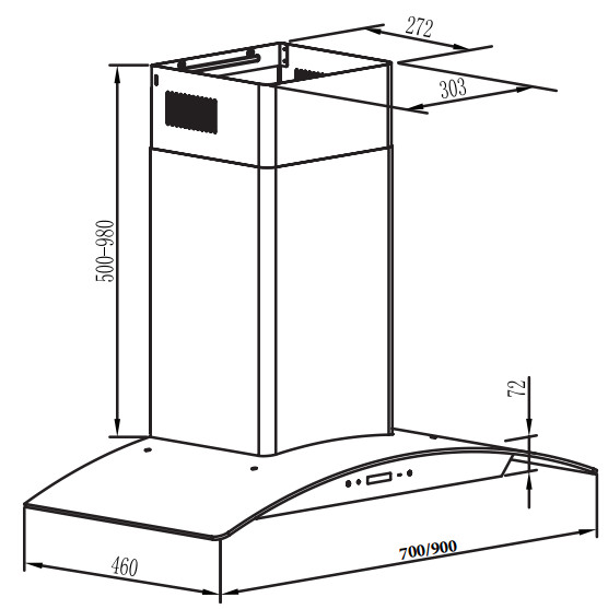 Hút mùi Canzy CZ- 9970S
