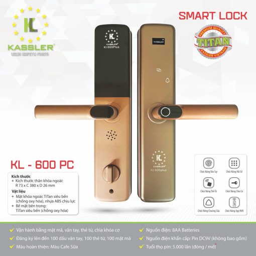 Khóa vân tay Kassler KL-600 PC - Titan siêu bền