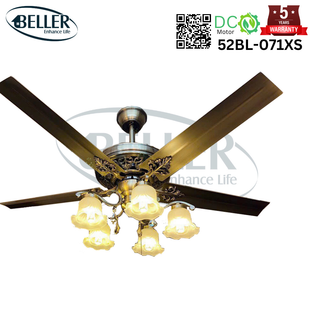 Quạt trần đèn Beller 52BL-071XS