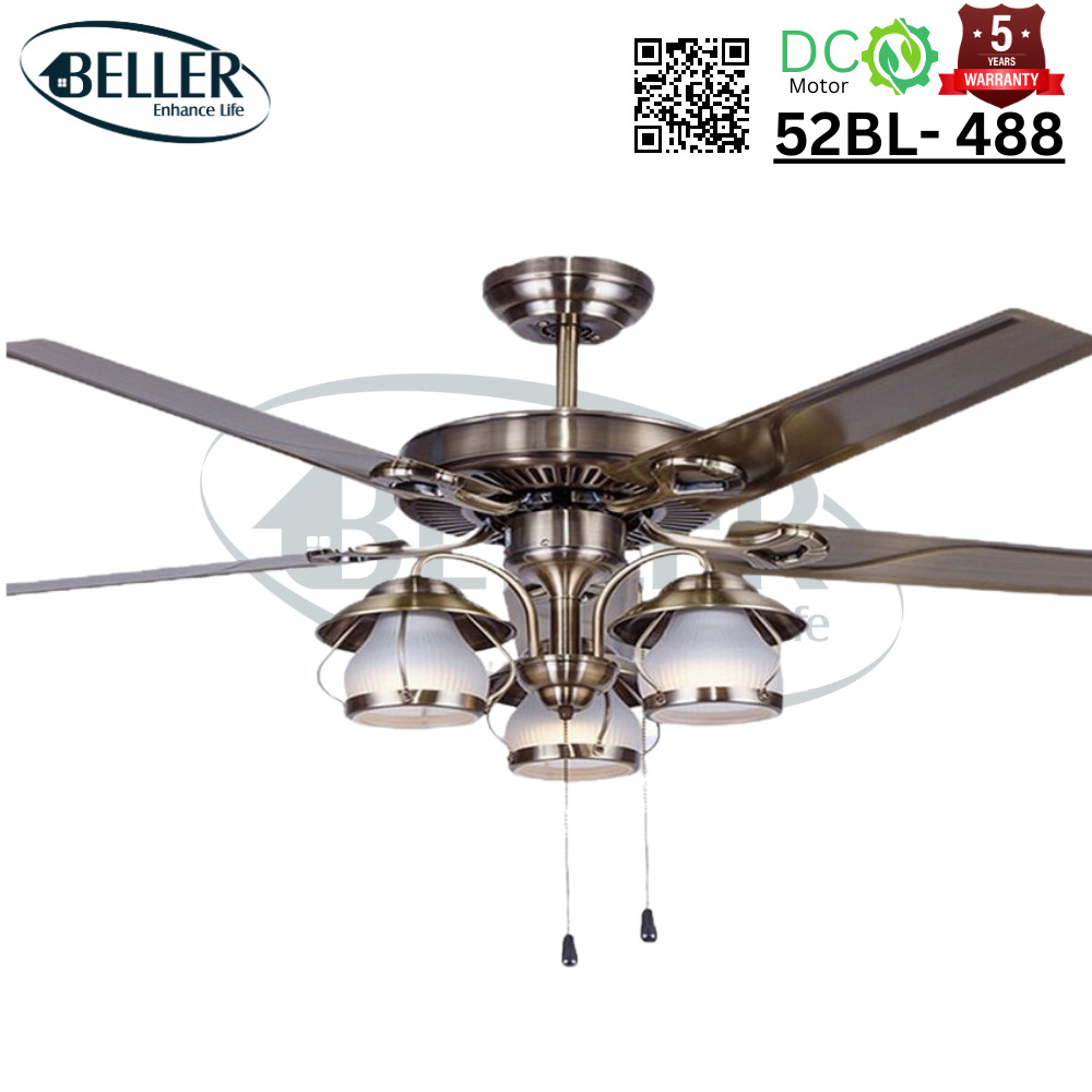 Quạt đèn trần Beller 52BL-488