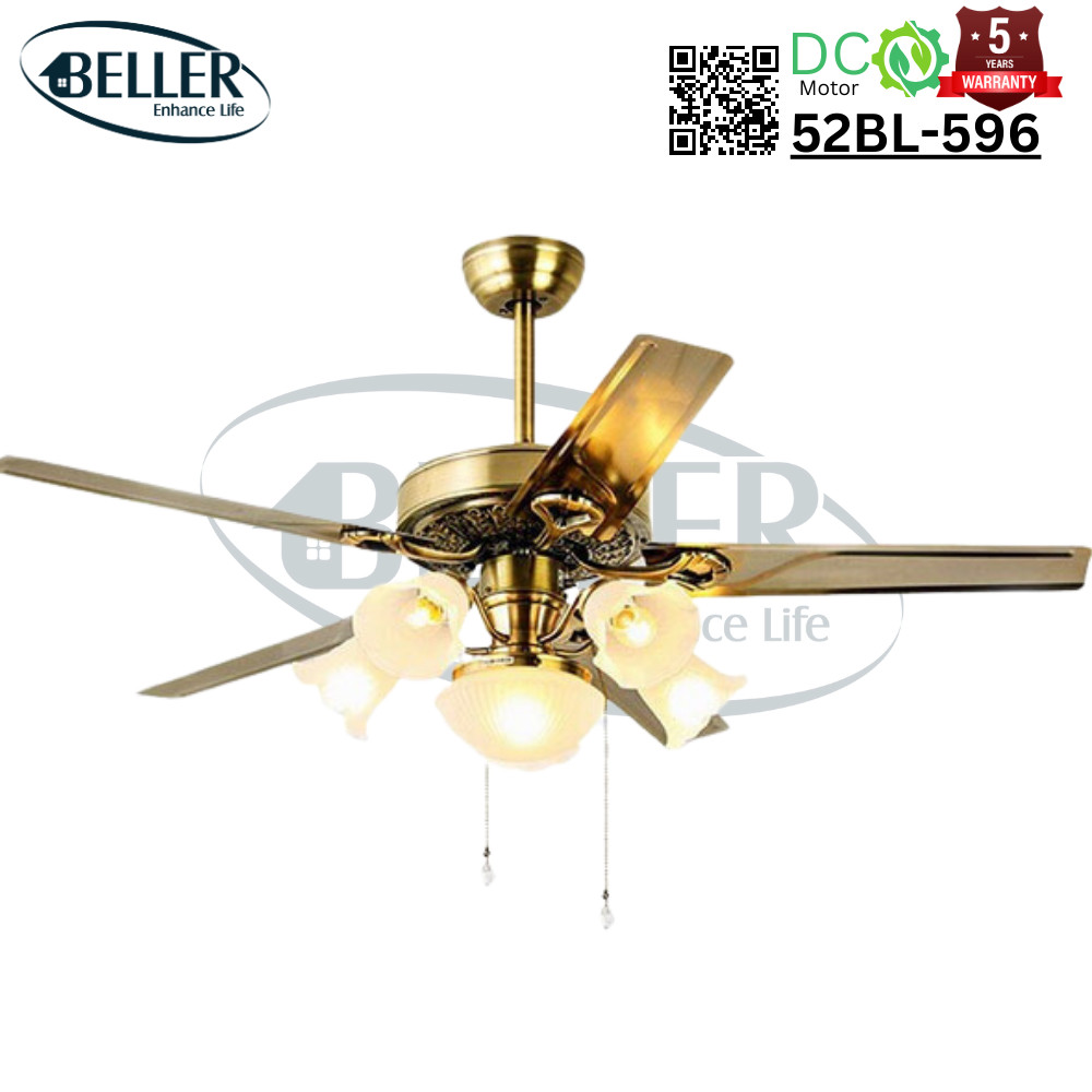 Quạt trần đèn 52BL – 596