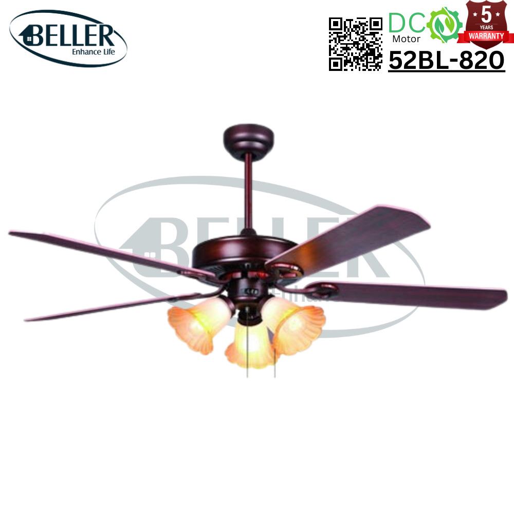 Quạt trần đèn 52BL – 820