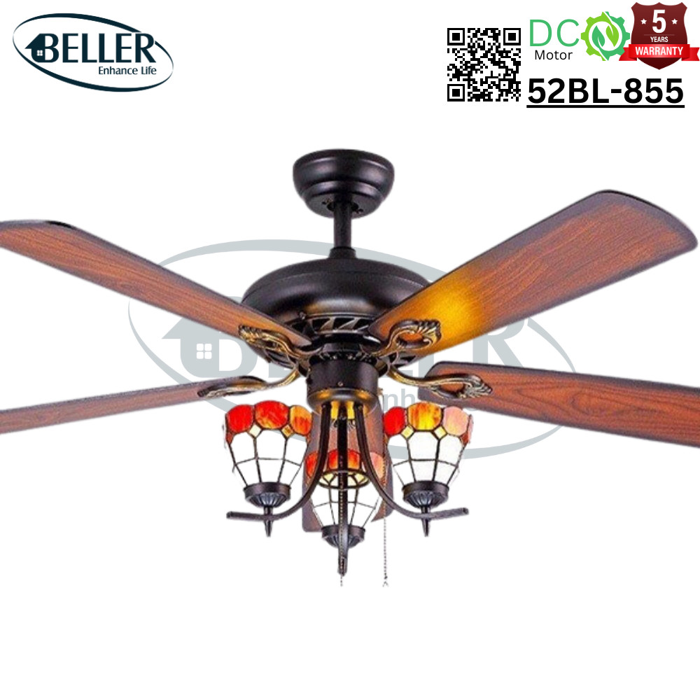 Quạt trần đèn 52BL – 855
