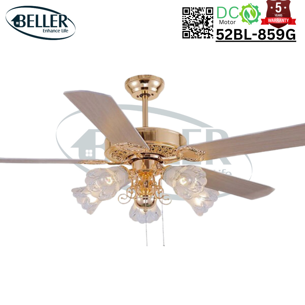 Quạt trần đèn 52BL – 859G