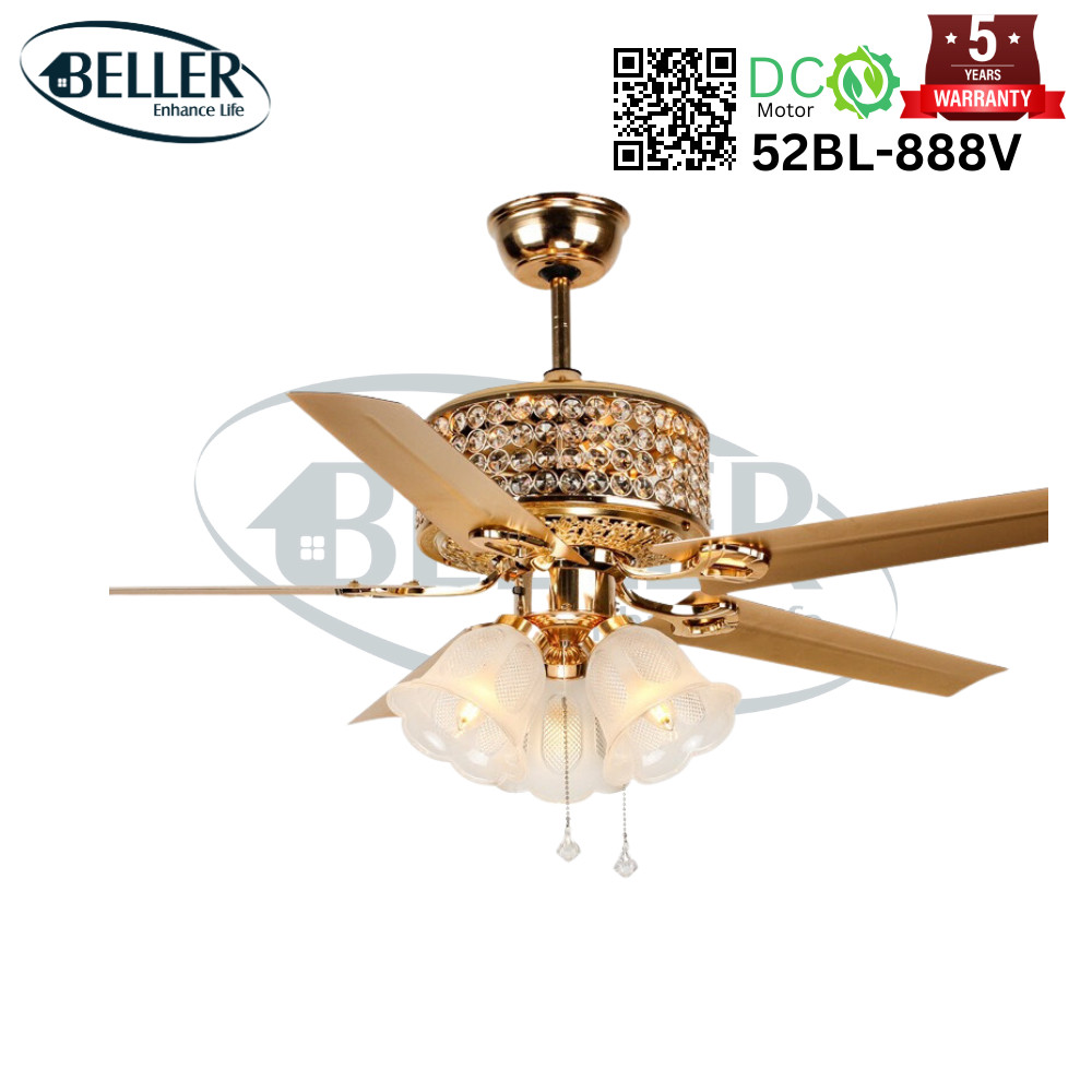 Quạt trần đèn 52BL – 888V